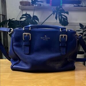 Kate Spade Blue Crossbody Bag with Gold Hardware
